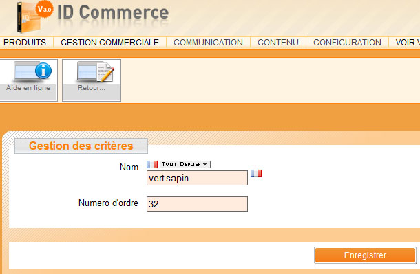 nom ordre critère ecommerce