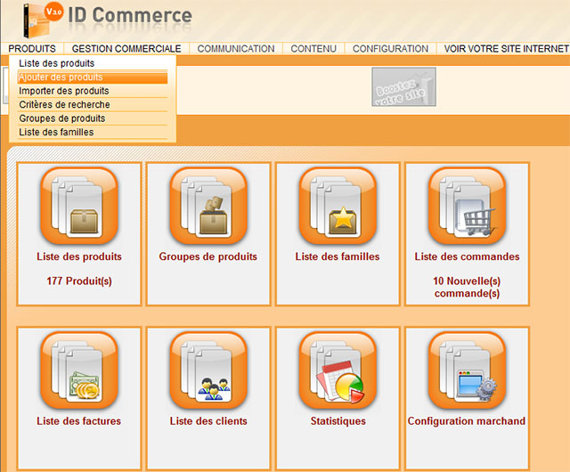 ajouter produits ecommerce