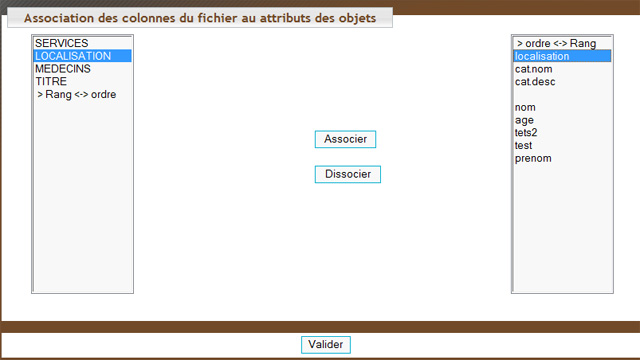 Associer fichier-fiches