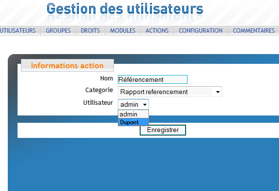 Ajouter une action