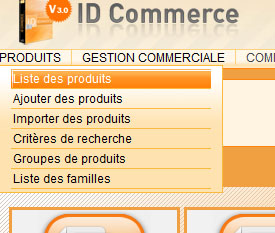 ecommerce liste des produits